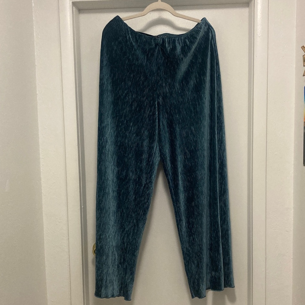 Wild Pony Teal Velvet Corduroy Suit Trousers
